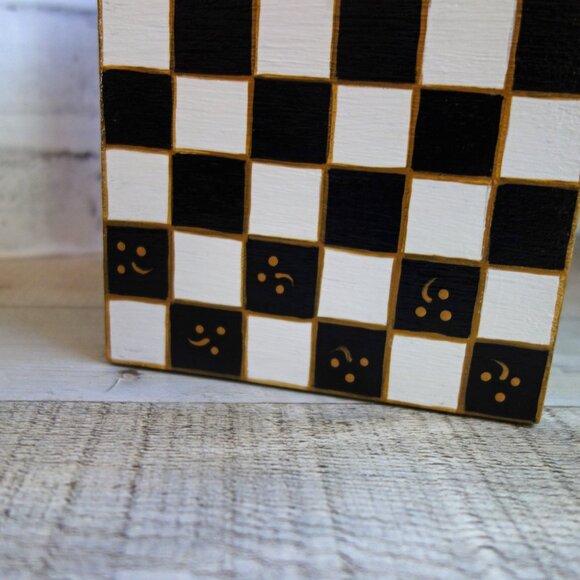 Checked Storage Box Buffalo Check Canister Checked Mantle Decor Courtly Decor - Picture 9 of 11